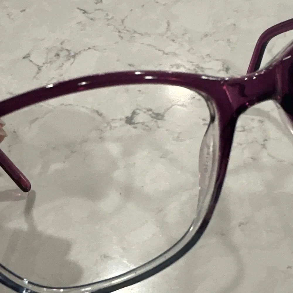 ClearVision SAD-16 Women’s Purple Cat Eye Full Rim Plastic Frame 54-16-140